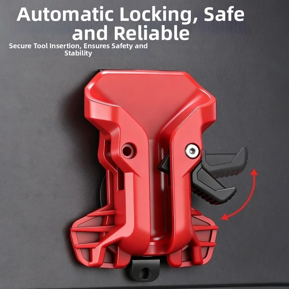 Self-locking Drill Holder Belt Clip Quick Release Anti Slip Tool Waist Hanger Double-lock High-hardness Drill Belt Clamp