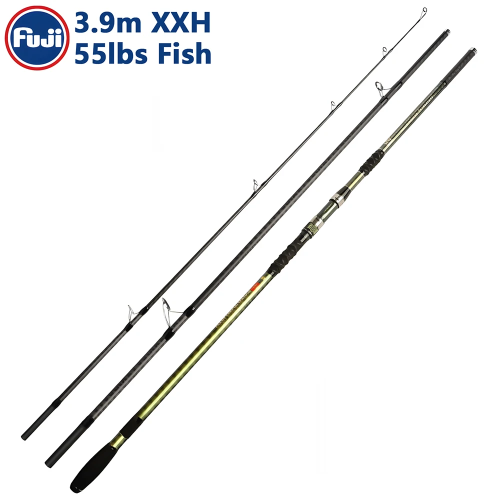 

3.9m Ocean Beach SURF Fishing Rod Accessories,Freshwater Sea European Carp Fishing Rod,Carbon Rockfish Spinning Fishing Pole