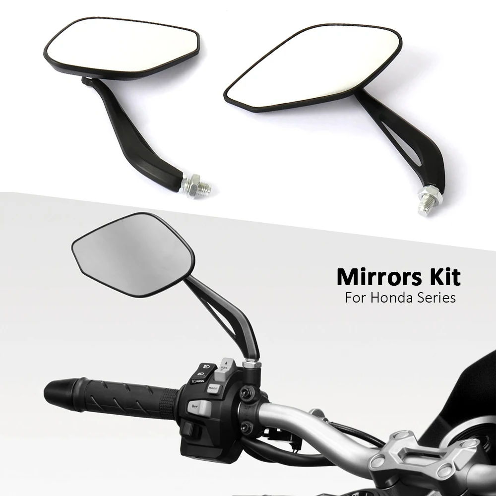 Motorcycle Side Mirrors Universal Rear View Mirrors For Honda CB1000R CB500X CBR650R CB600 CB750 Hornet CMX1100 CMX500 Rebel