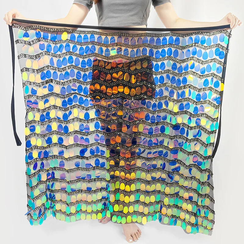 ที่กําหนดเองผู้หญิงผู้ใหญ่Belly Dance STAGEเครื่องแต่งกายประสิทธิภาพMermaidเลื่อมห่อก้นเพิร์ลปักกระโปรง