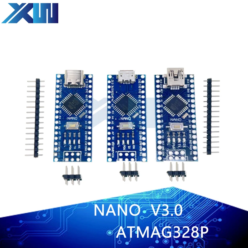 

Nano 3.0 controller compatible with for arduino nano CH340 USB driver with CABLE NANO V3.0 ATMEGA328P Type-C / Micro USB