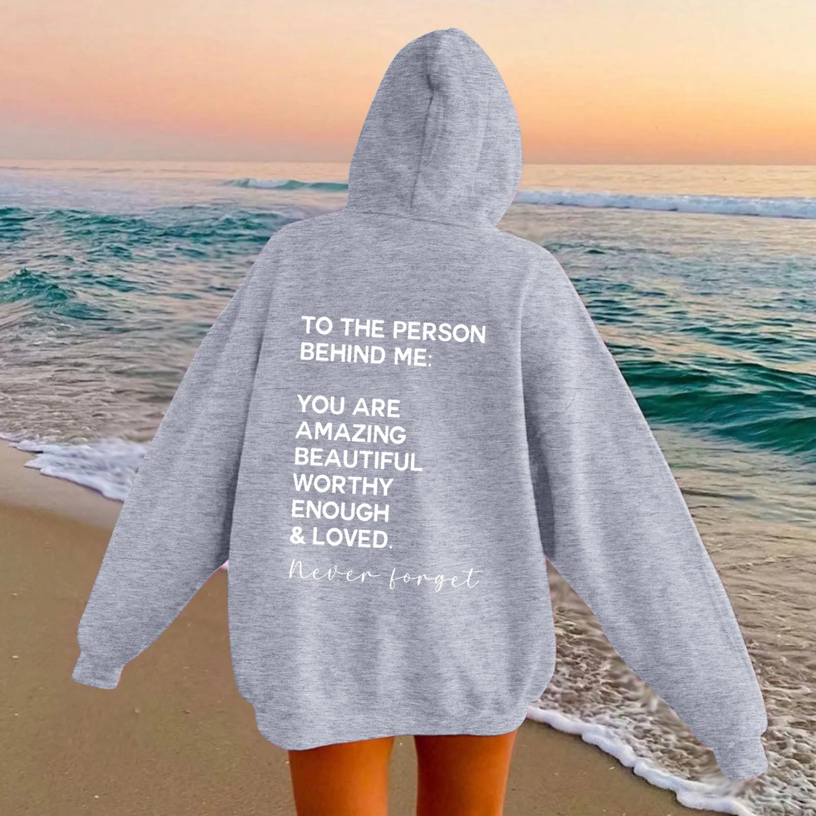 To The Person Behind Me Hoodie With Kangaroo Pocket Sweatshirt Vintage Aesthetic Hoodie With Words On Back Unisex Trendy Hoodies