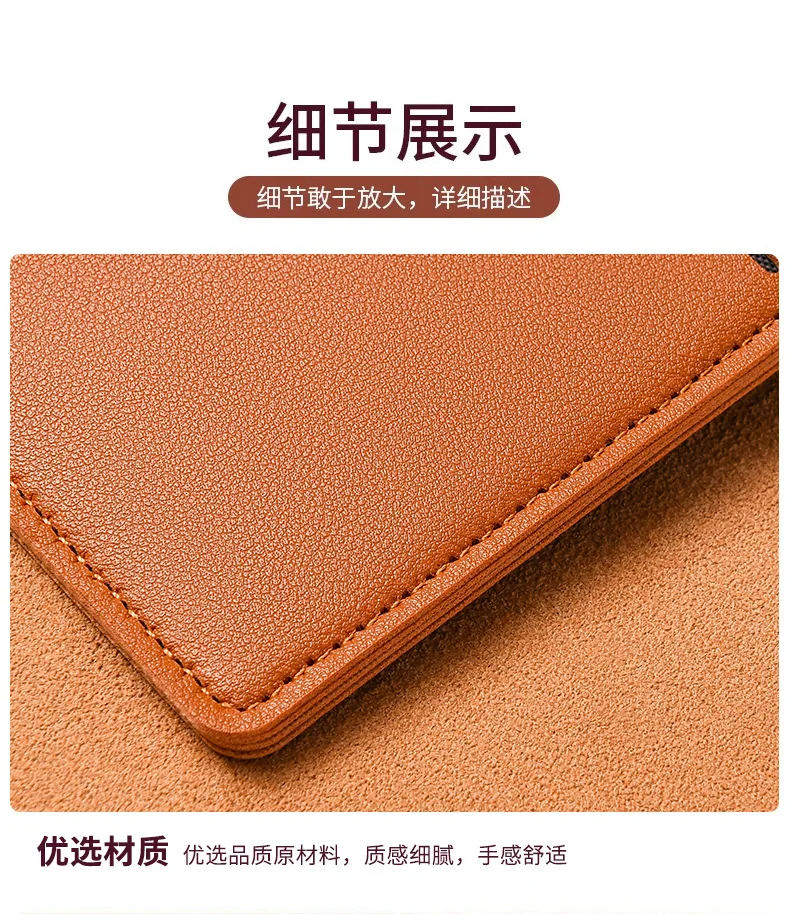 Ultradünne Multi-Slot-Kartentasche für Damen, Geldbörse mit Reißverschluss, Münzfach, großes Fassungsvermögen, Ausweishalter, Kreditkartenetui, Ausweishalter – Detail 15