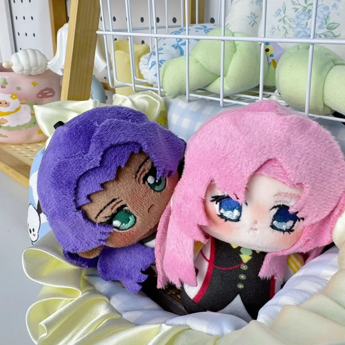10CM Anime Revolutionary Girl Utena Tenjou Utena Cosplay Plush Doll Himemiya Anthy Cute Soft Stuffed Pendant Keychain Fans Gift