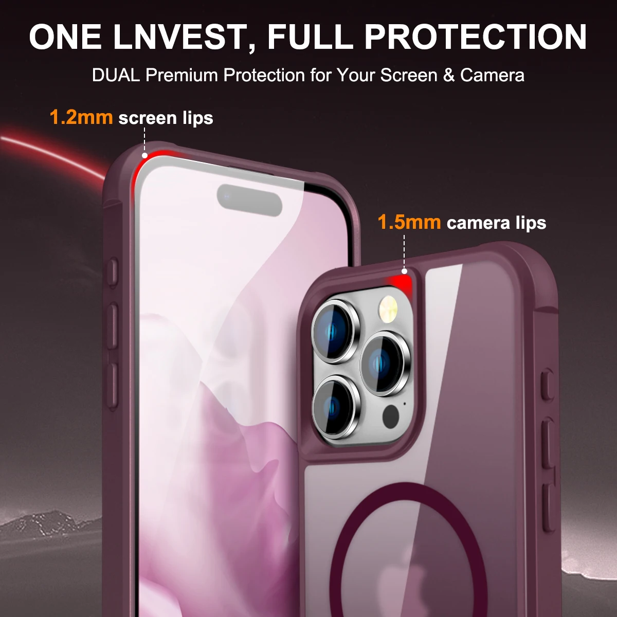 Armor Shockproof Phone Case For iPhone 11 12 13 14 15 Pro Max Magnetic Magsafe Wireless Charging TPU Hard Plastic Back Cover