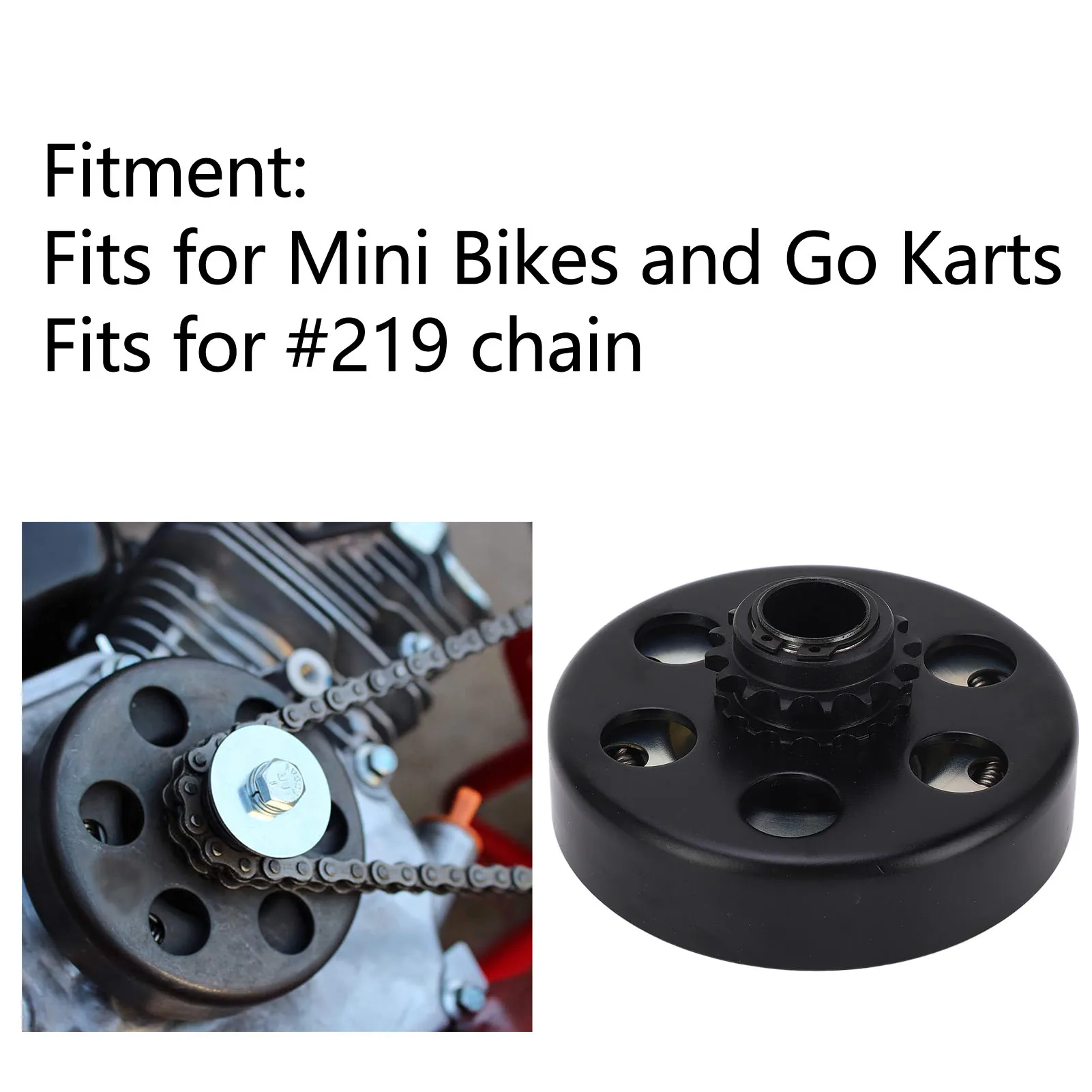 

16T Centrifugal 20mm Centrifugal 16 Teeth 16T Heavy Duty for 219 Chain 6.5HP Engine Mini Bikes Go Karts
