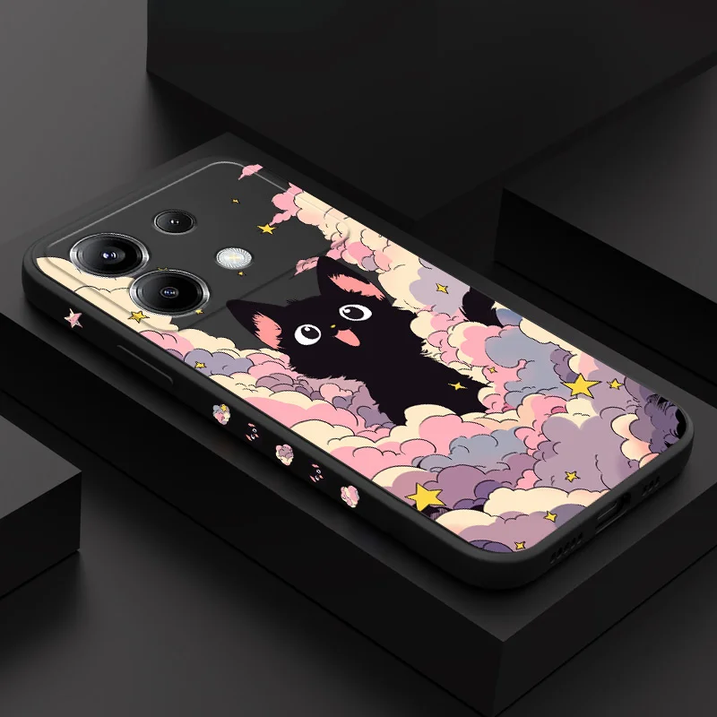 Custodia per telefono gatto colorato nuvola per Xiaomi Poco F7 X7 X6 F6 M6 M5 M5S F5 X5 F4 X4 M4 F3 M3 X3 Pro Ultra 4G 5G GT Cover in silicone