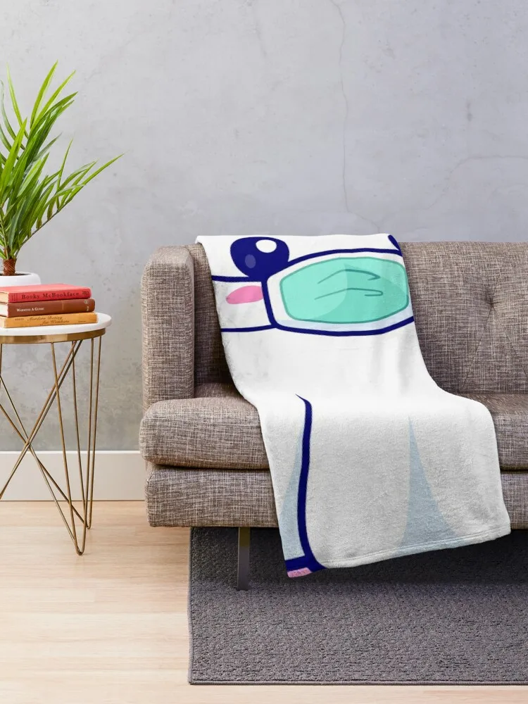 Cute Ghost Wearing Medical Mask Cartoon Vector Icon Illustration Throw Blanket Blankets For Bed Summer Thermal Blankets