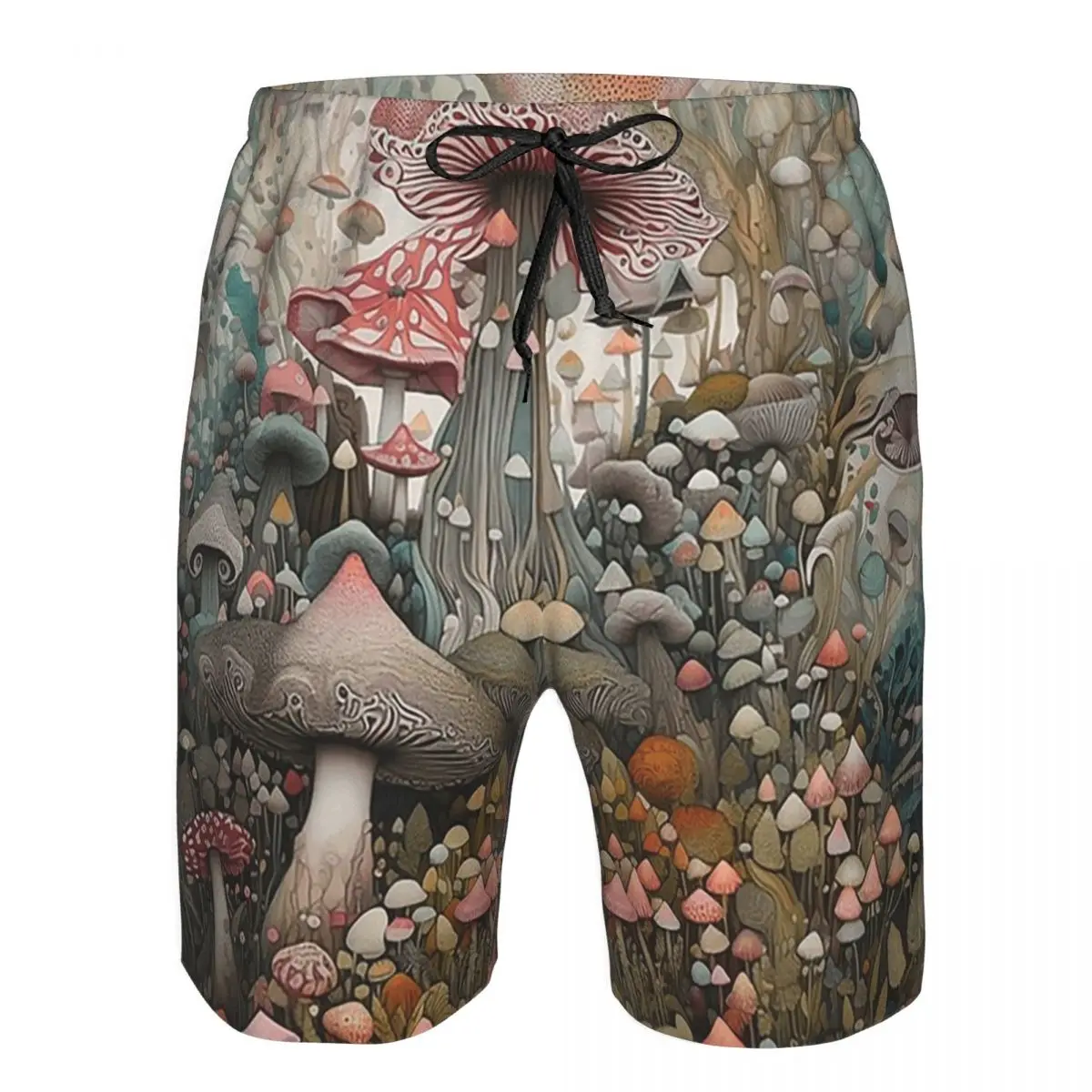 Magical Mushroom Field Trunks Beach Board Shorts Casual Quick Dry Swim Summer Men Pants