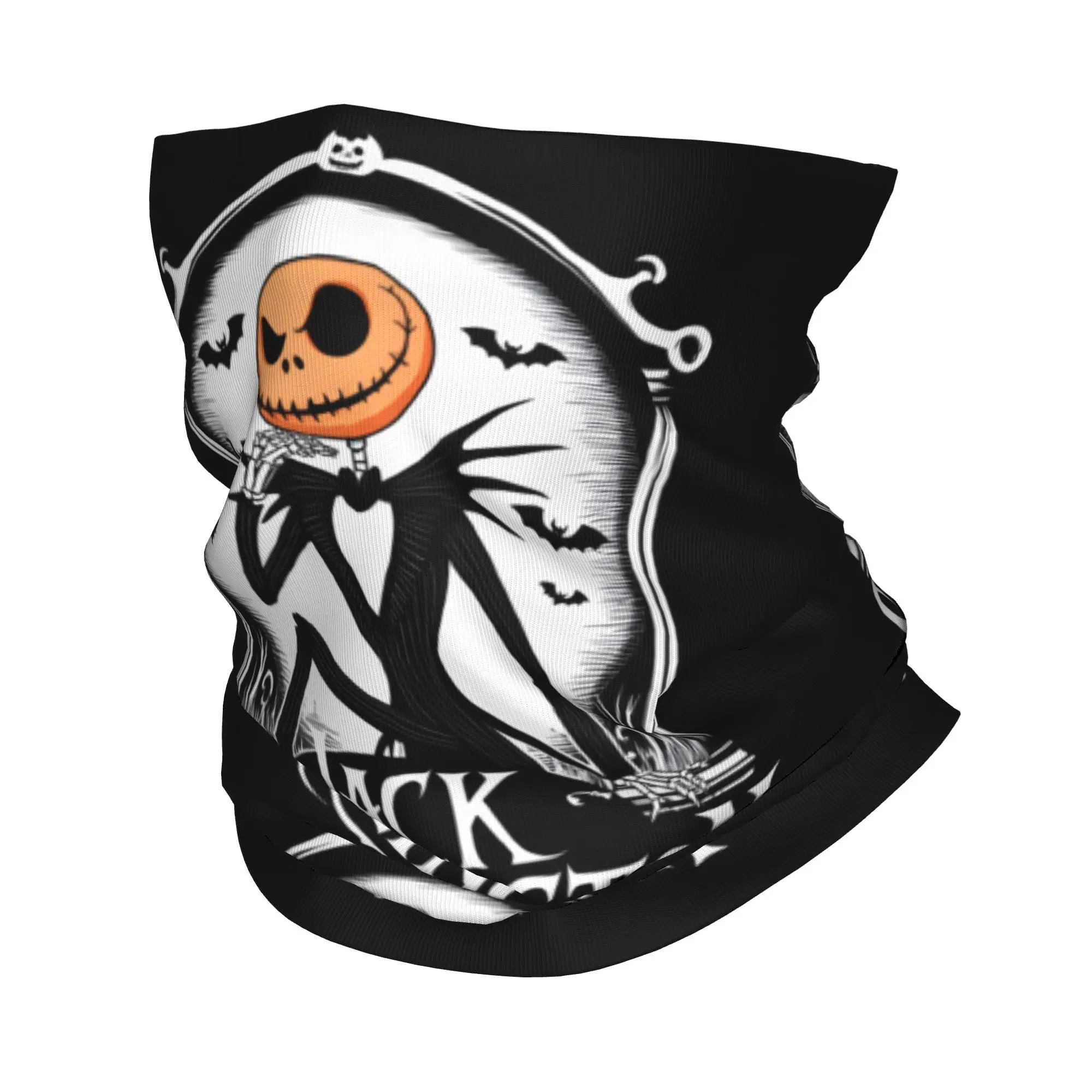 

Nightmare Before Christmas Winter Headband Neck Warmer Hiking Running Tube Scarf Halloween Jack Skullington Face Bandana Gaiter