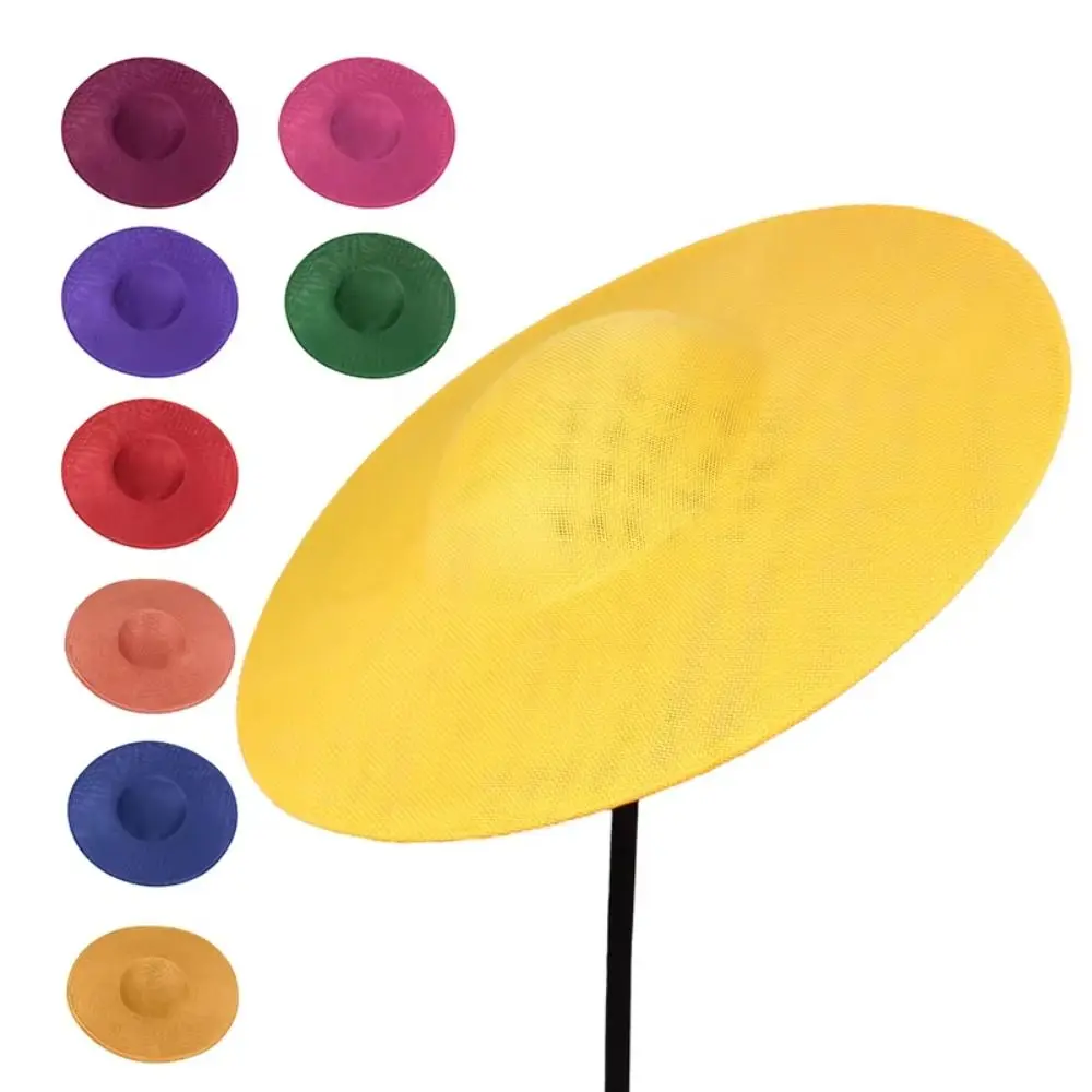 

New 40cm Fascinators Base Big DIY Women Wedding Headpiece with Clip Maillinery Cap for Cap Supplies