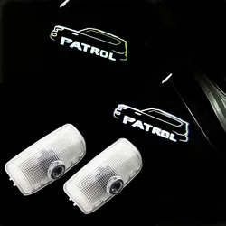 2 Pcs Car Door LED Logo Light Welcome Courtesy Projector Lights Ghost Shadow Lamp For Nissan Patrol Y62 Armada  Auto Accessories