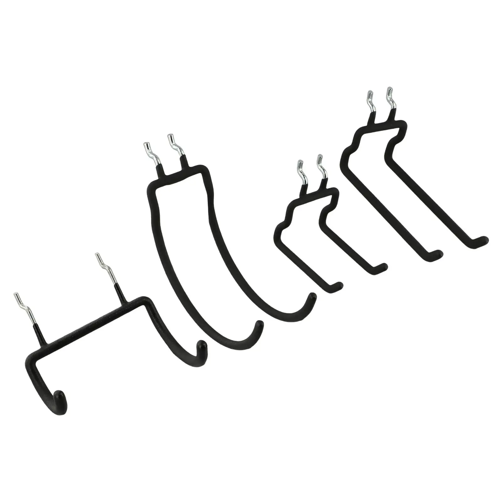 Stainless Steel Pegboard Hooks Kit 4 Different Sizes for Efficient Tool Storage and Organization in Garage and Shed