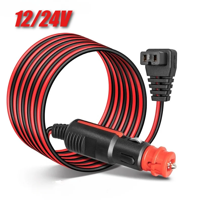 2M/3M/4M For Car Refrigerator Warmer Extension Power Cable 12V/24V Car Fridge Cigarette Cable Cooler Charging Replacement Line