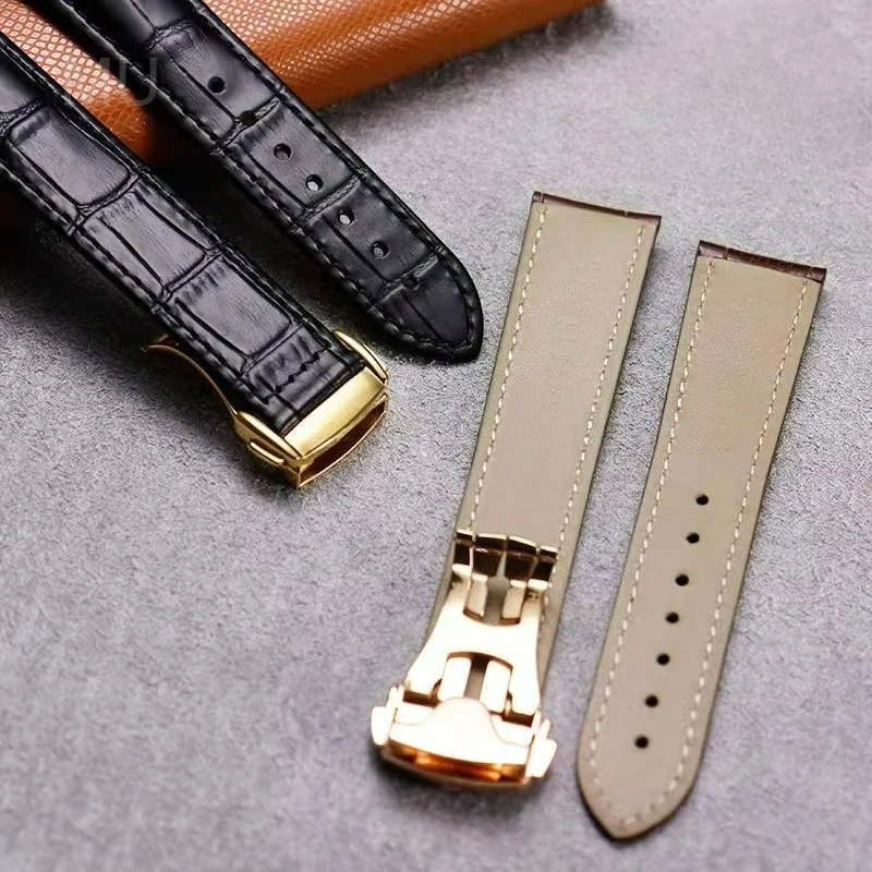 For Seamaster Speedmaster De Ville Exquisitely Crafted Watch Strap  18/19/20/21/22mm Moisture-Wicking Genuine Leather Watchband
