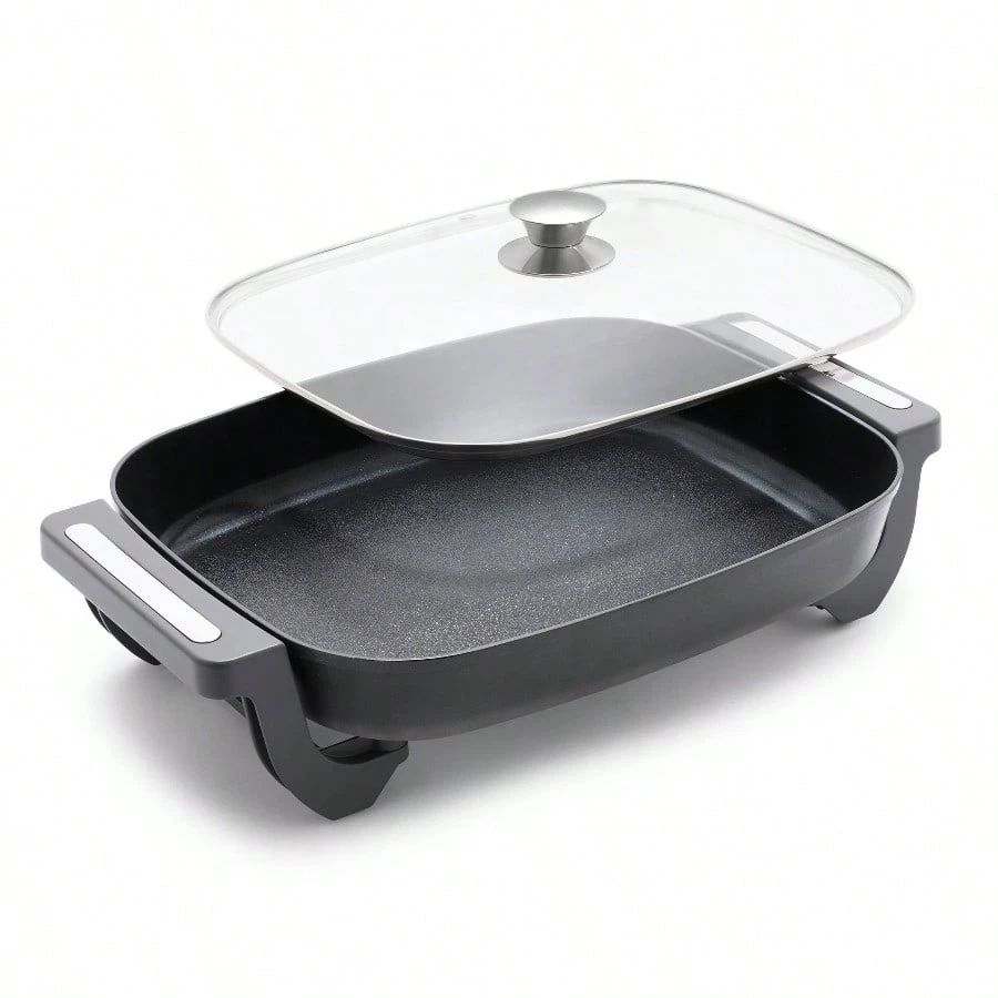 

7QT XL Family Skillet, Nonstick Deep Fry Pan with Lid, Cookware for induction Kitchen, Perfect for Searing, Frying, Stewing