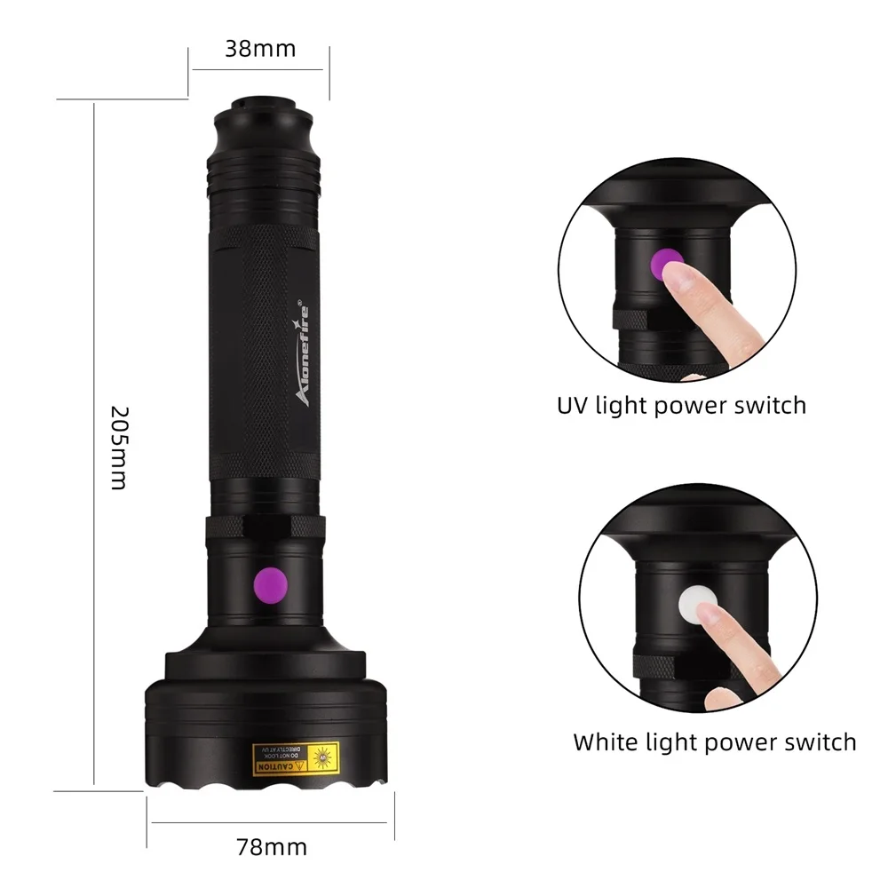 100LED 2in1 UV&White Light Lighting Flashlight 395nm Pet Cat Dog Urine Detector Scorpion Money Ore Fluorescent Marker Check Lamp