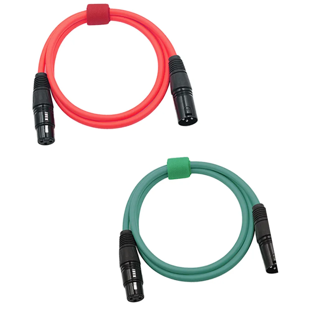 2M Xlr Microphone Cable Male to Female Red Shielded Studio Instrument Heavy Gauge 24Awg Noise Reduction Microphone Cable