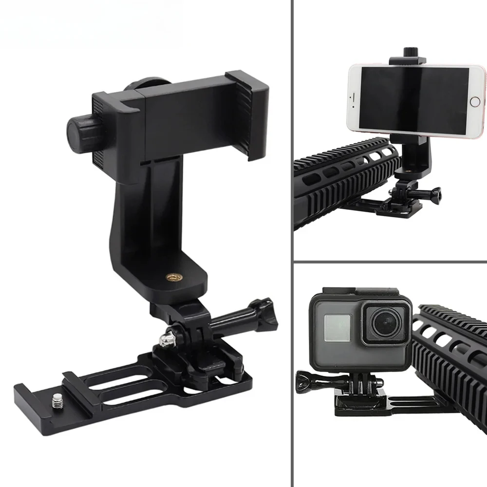 

Для VULPO Tactical Gun Airsoft Pistol 20 мм Пикатинни Rail Mount Phone Спортивный держатель для камеры Для Iphone Сотовые телефоны Gopro Sports Ca