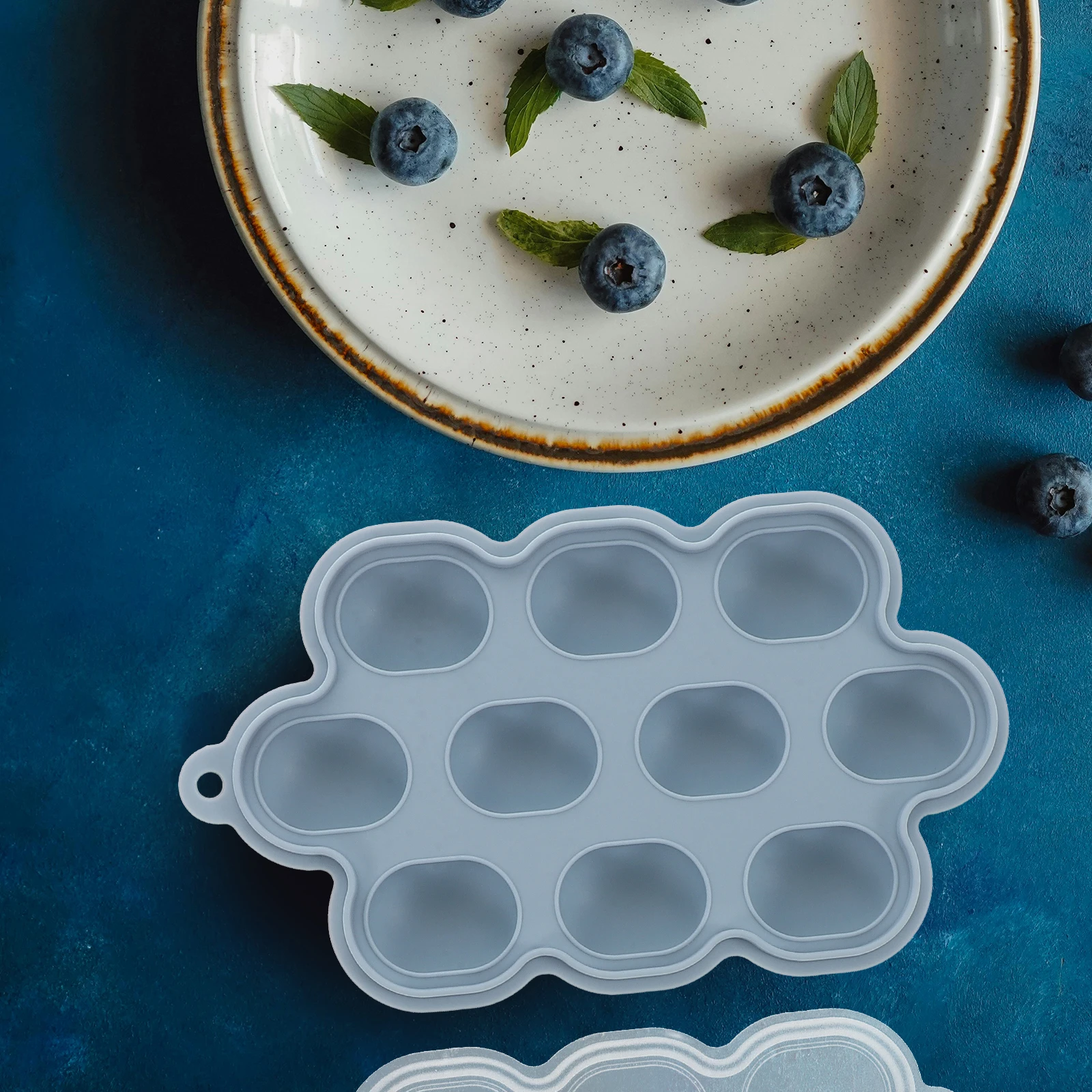 

2Pcs Silicone Ice Cube Tray Baby Food Containers Freezer Safe Easy for Prepping Baby Food Freezer Trays