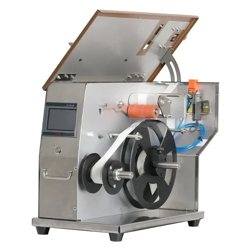 

Tamper Evident Right Angle Labeling Machine Transparent Self-Adhesive Label Sealing Machine Carton Vanity Box Packing Maker