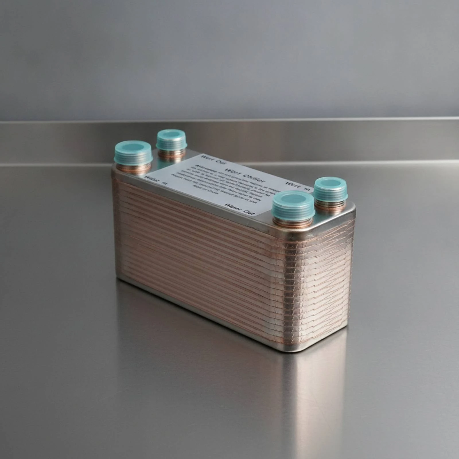 Plate Wort Chiller Sturdy Beer Wort Cooler Brazed Plate Heat Exchanger Food Grade Cooling Exchanger Multi-Purpose