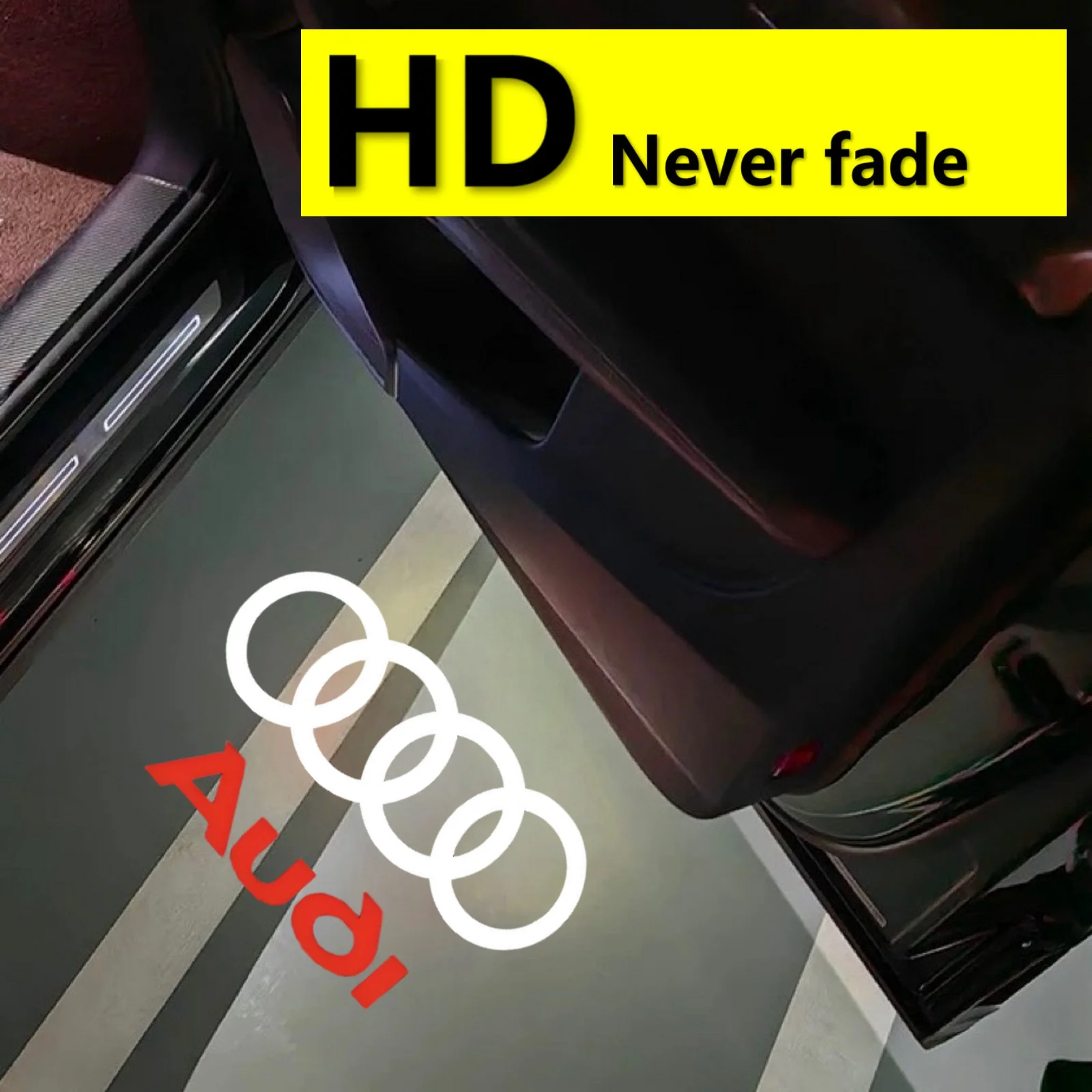 Projecteur de porte Led HD pour voiture, lumière de bienvenue pour Audi A3 A4 B8 8P 8V A6 C7 A5 Q5 B7 B6 B9 SLINE QUTTRO RS SQ5 Q3 Q7 S3 S4 S5 Q5