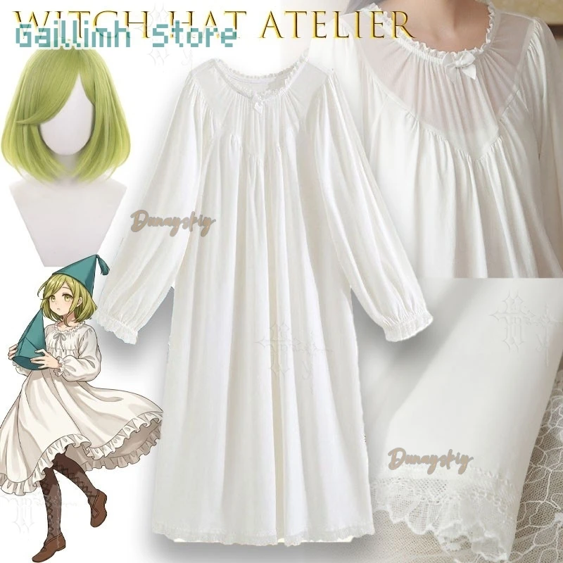 Robe de nuit ample à imprimé motif Atelier Coco Princess, style chapeau de sorcière, pyjama anime, tenue Lolita pour fête, Halloween, cosplay