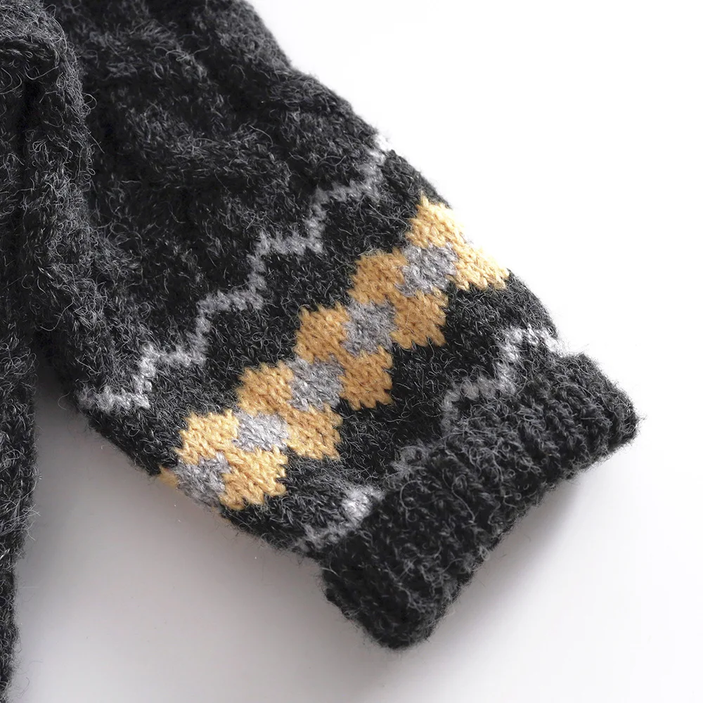 الفتيات طويلة الأكمام متماسكة معطف بيبي بوي القطن محبوك سترة الاطفال الملابس 2025 الخريف جديد الأطفال سترة غير رسمية سترة #5