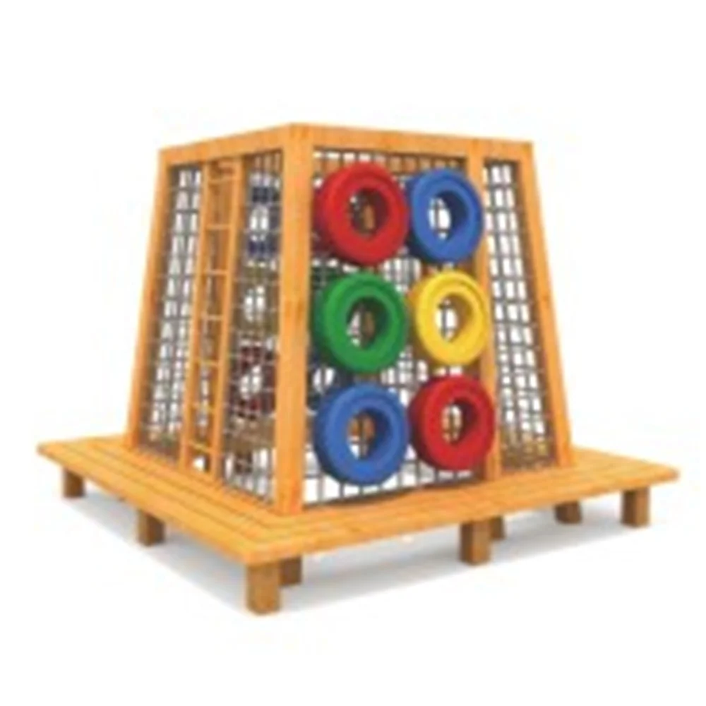 Professional Customized High-quality Wooden Amusement Park Outdoor Sports Equipment for Children Wooden Balance Swing Bridge