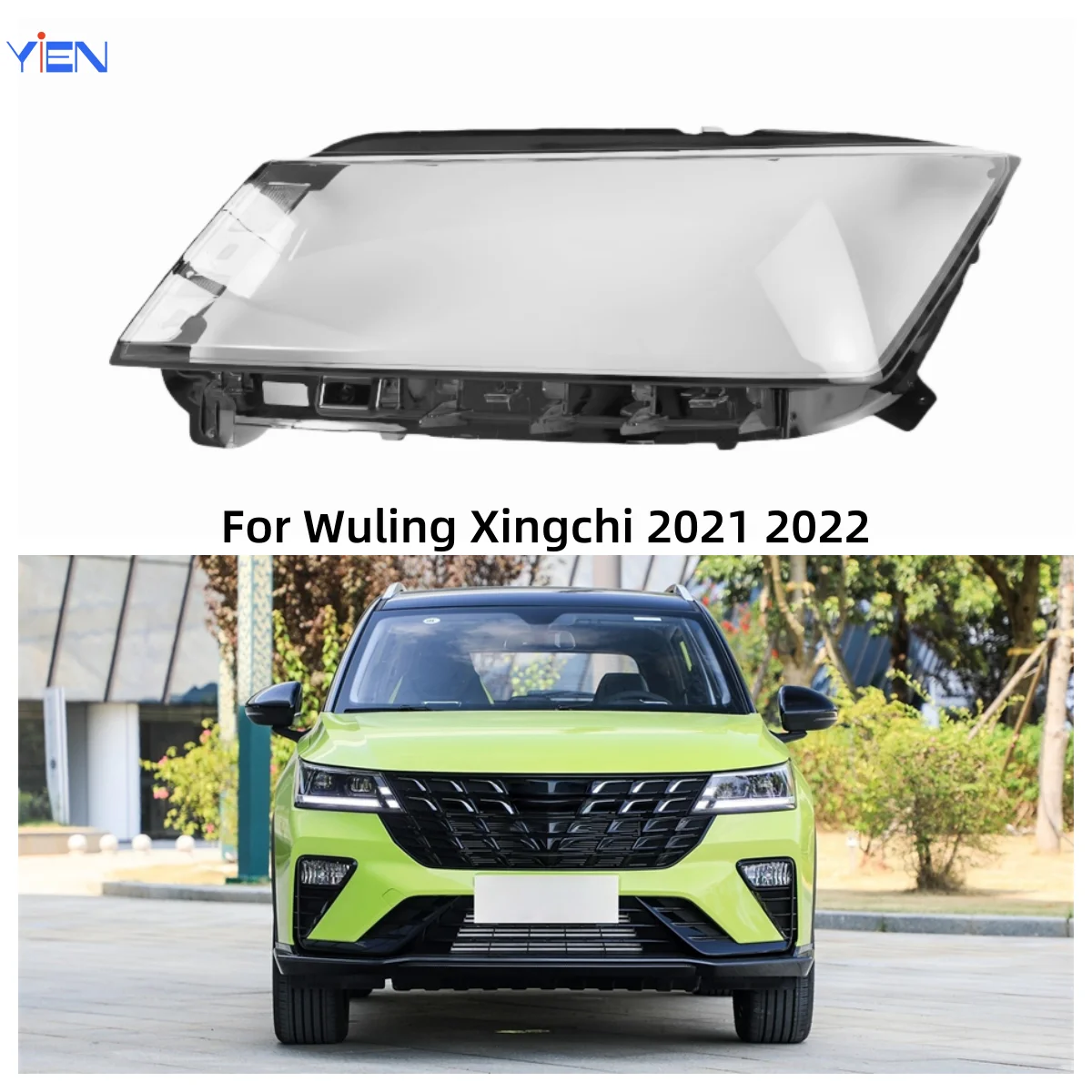For Wuling Xingchi 2021 2022 Accessories Auto Shell Glass Cover Car Front Headlight Lens Cover Lights Shell