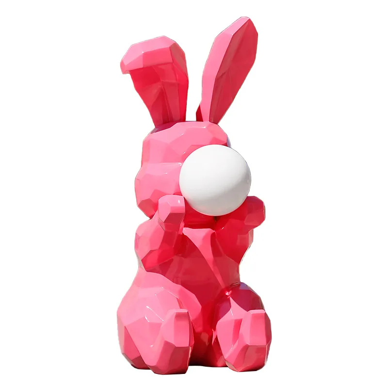 

Large cartoon rabbit decorative ornament, zodiac rabbit, shopping mall sculpture