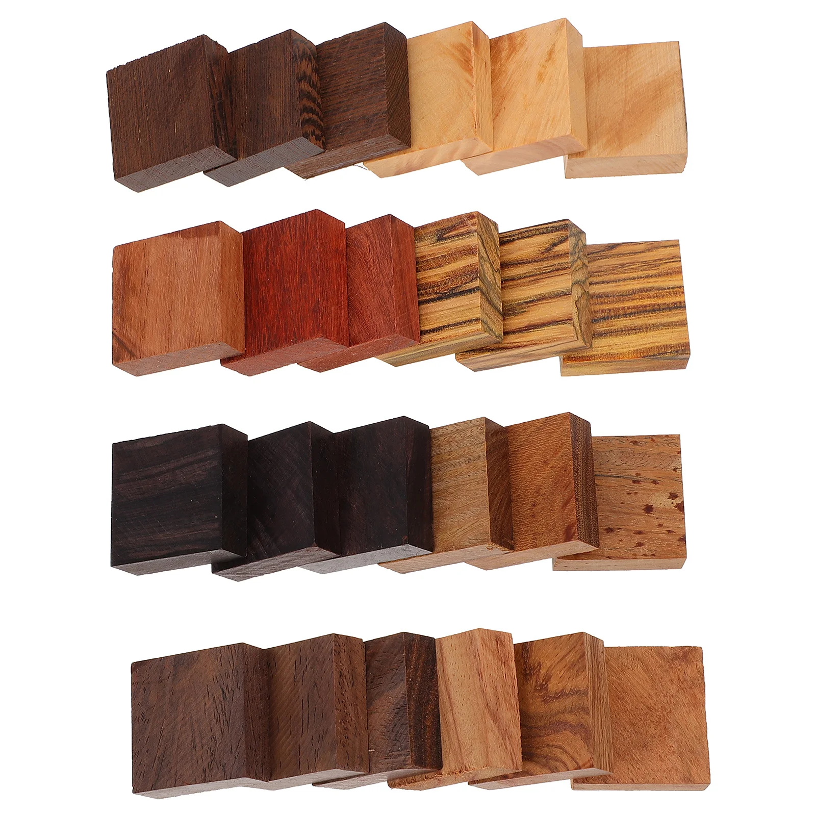 

24pcs Wooden Ring Blanks Unfinished Diy Wood Blocks Smooth Craft Planks For Art Supplies Carving Small Woodworking Projects