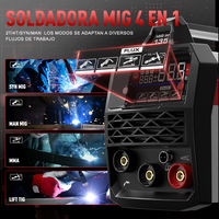 ANDELI 135A MIG Welding Machine MIG/Lift TIG/Stick Gasless Welding Semi-automatic Welder IGBT Portable Household Inveter Welders