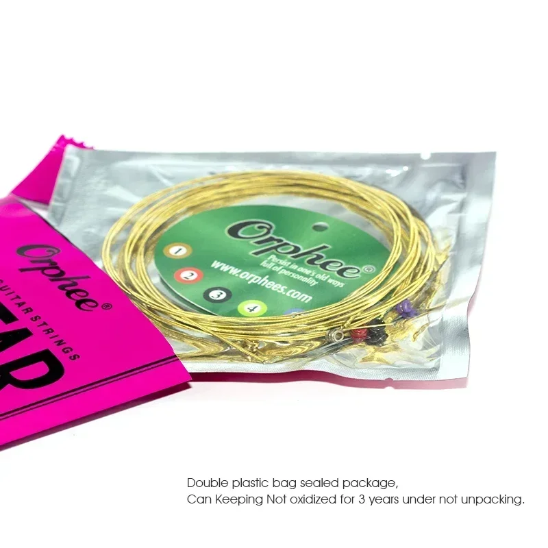 Orphee Acoustic Guitar String TX620/TX630/TX640 X Series Carbon Steel Hexagonal Alloy Brass Folk Guitar String Beginner Practice