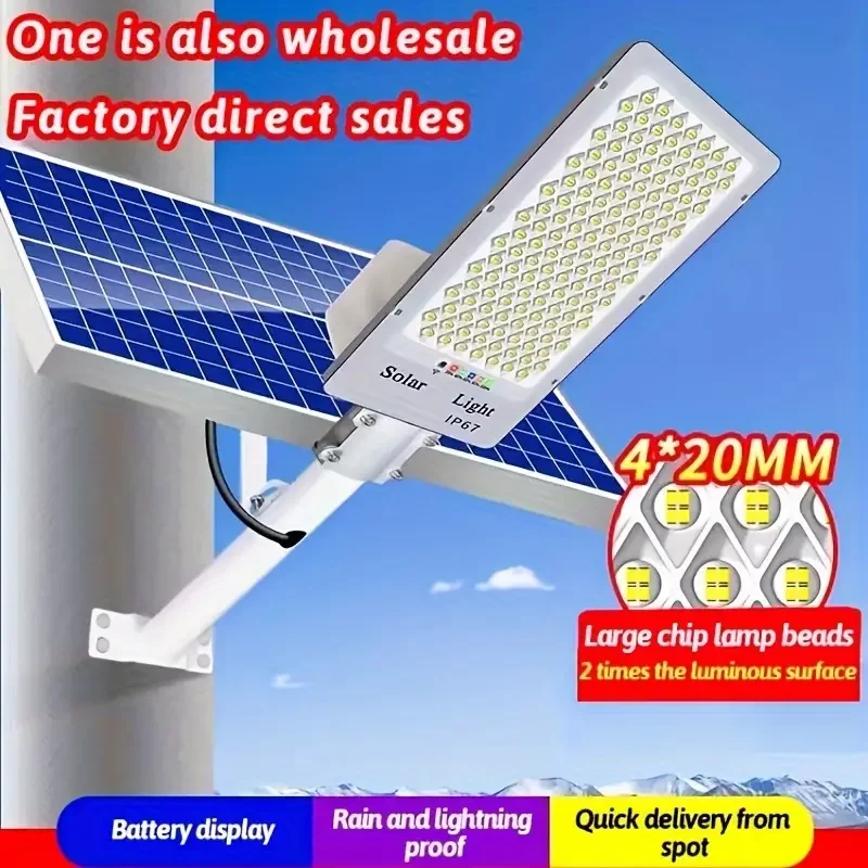 200W Solarna lampa uliczna na zewnątrz 6000mah lampa słoneczna wodoodporne oświetlenie bezpieczeństwa oświetlenie ogrodowe dekoracja ogrodu