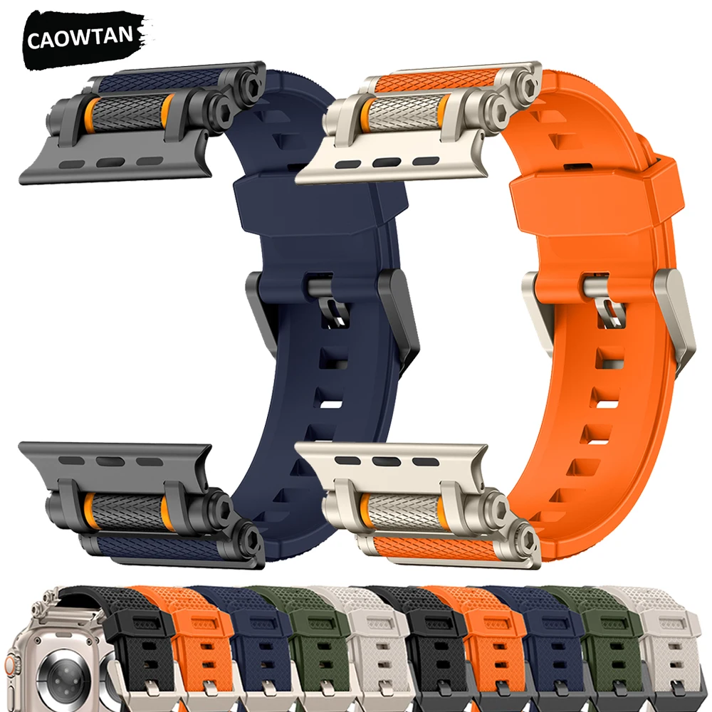 

Мягкий ремешок для Apple Watch Band 11, 46 мм, 45 мм, 44 мм, 49 мм, 42 мм, роскошный браслет для IWatch Series 10 9 8 7 6 SE3 Ultra 3/2 Correas