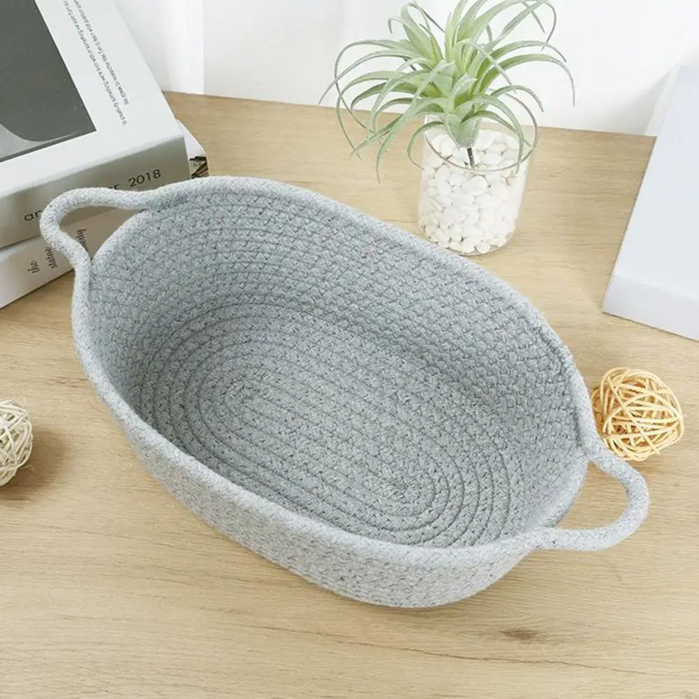 

Stylish Gift Basket Durable Woven Basket Stylish Durable Woven Cotton Rope Storage Baskets Solution for Organizing Home Nursery