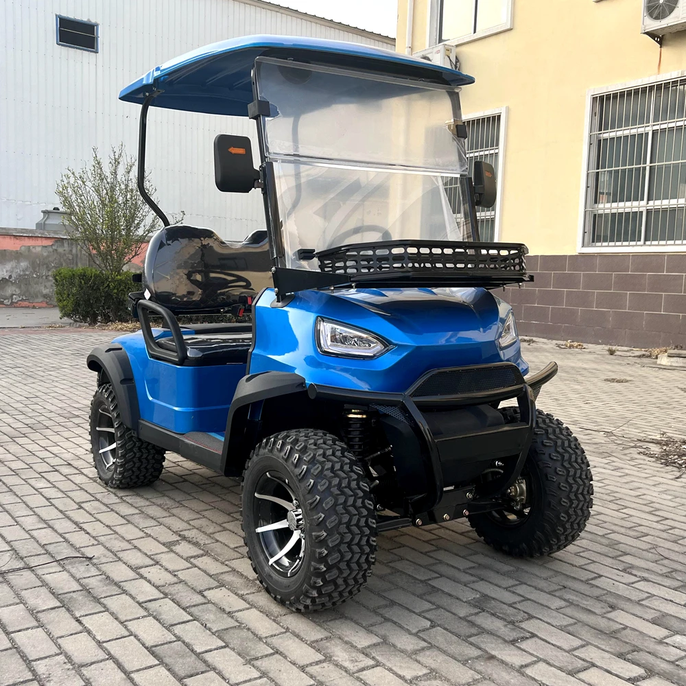 Accepted Customized Wholesale New Energy Vehicles Lithium Battery Lifted Hunting Buggy Off Road Tire 2+2 Golf Carts