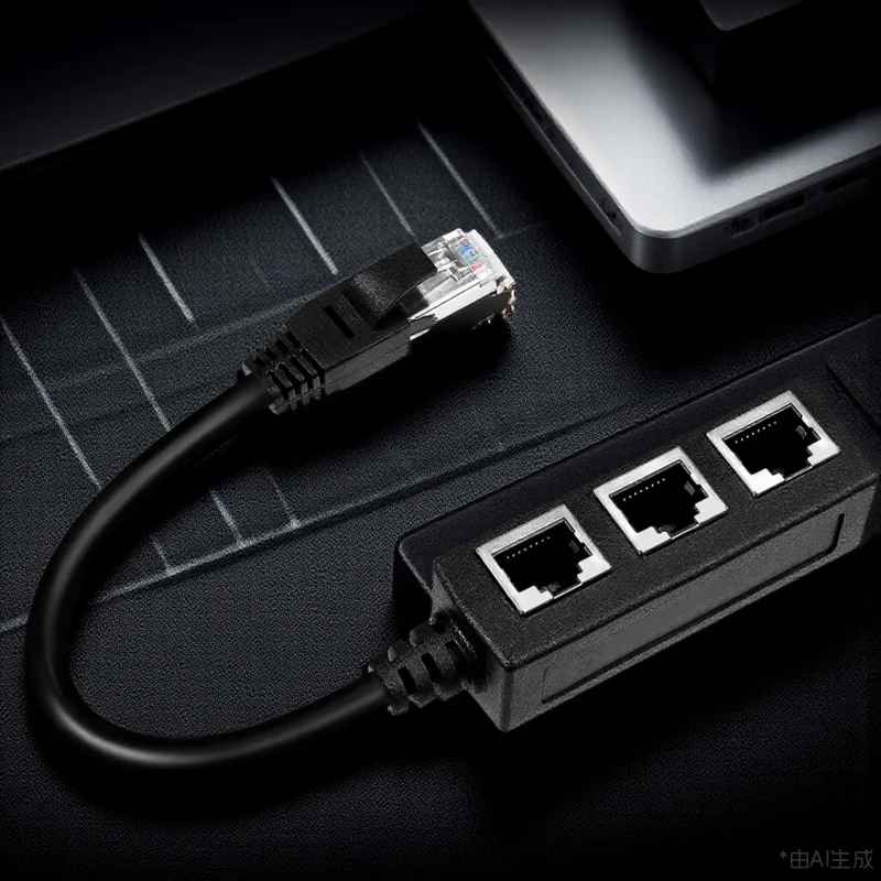 Lan Splitter 1 ذكر إلى 3 أنثى محول كابل تمديد شبكة إيثرنت لجهاز توجيه الكمبيوتر المحمول شبكة الفاصل