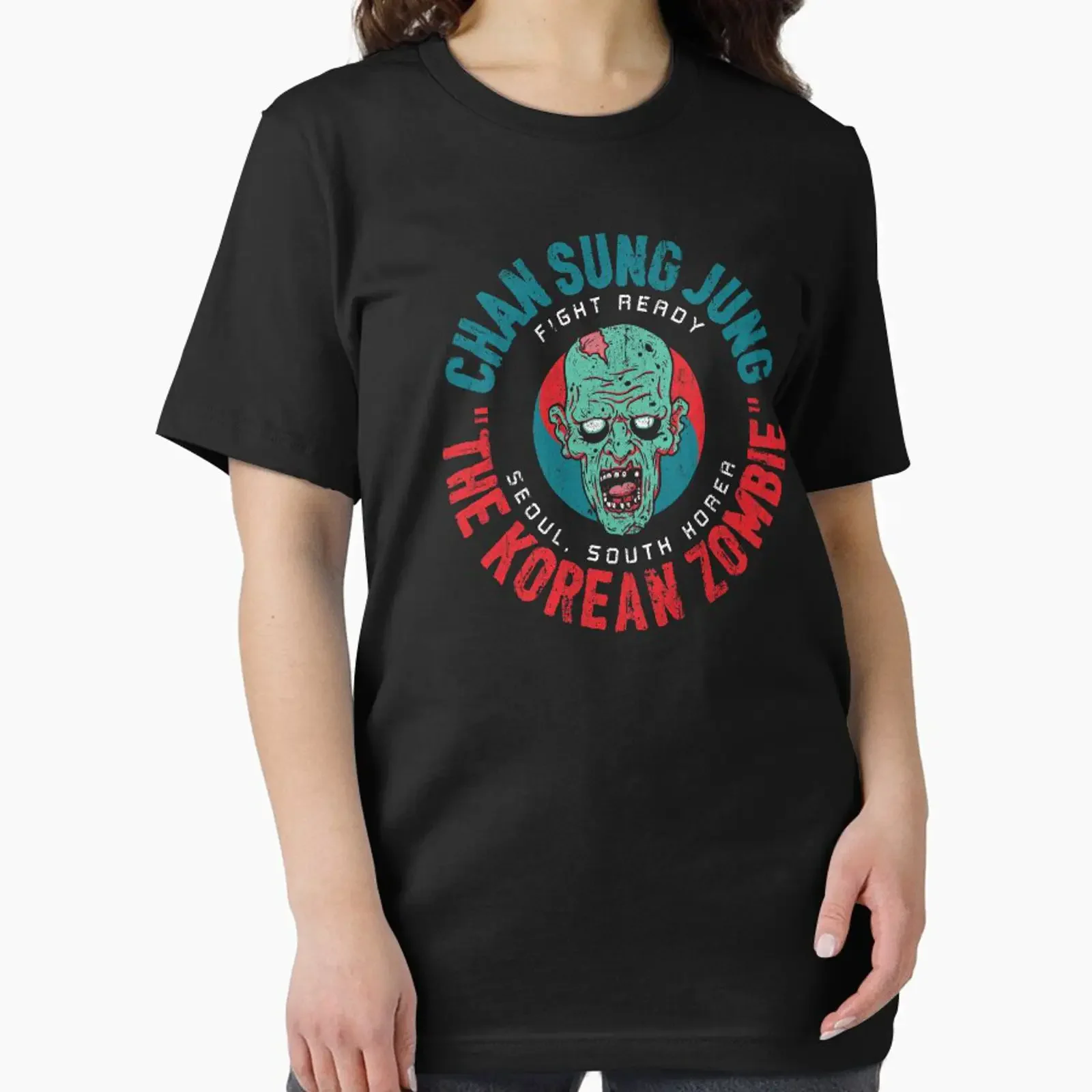 The Korean Zombie Chan Sung Jung designed and sold by huckblade vintage Washed streetwear Casual Soft Breathable Versatile