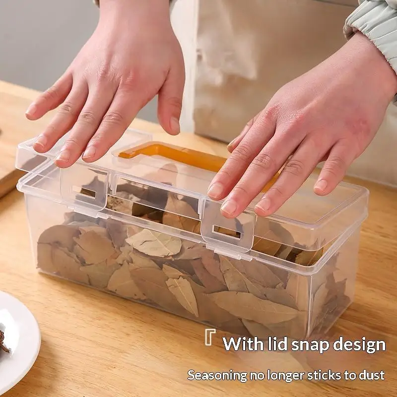 6 Compartment Tool Organizer Set Transparent Storage Box With Divided Portable Case For Spices Beads Small Hardware Accessories