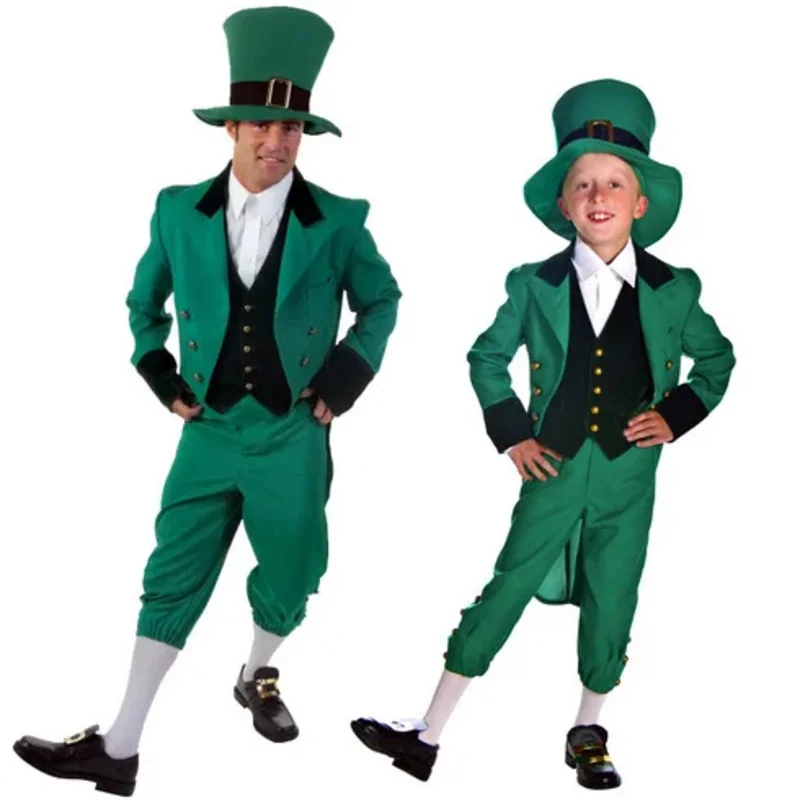 Wizard of Oz Costume City Guardian Green Elf Playsuit Saint Patrick's Day Irish Fairy Costume Halloween Costume