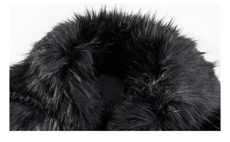 Lautaro Winter Cool Oversized Casual Soft Thick Warm Black Hariy Shaggy Faux Fur Coat Women Turn-down Collar Fluffy Jacket 2023