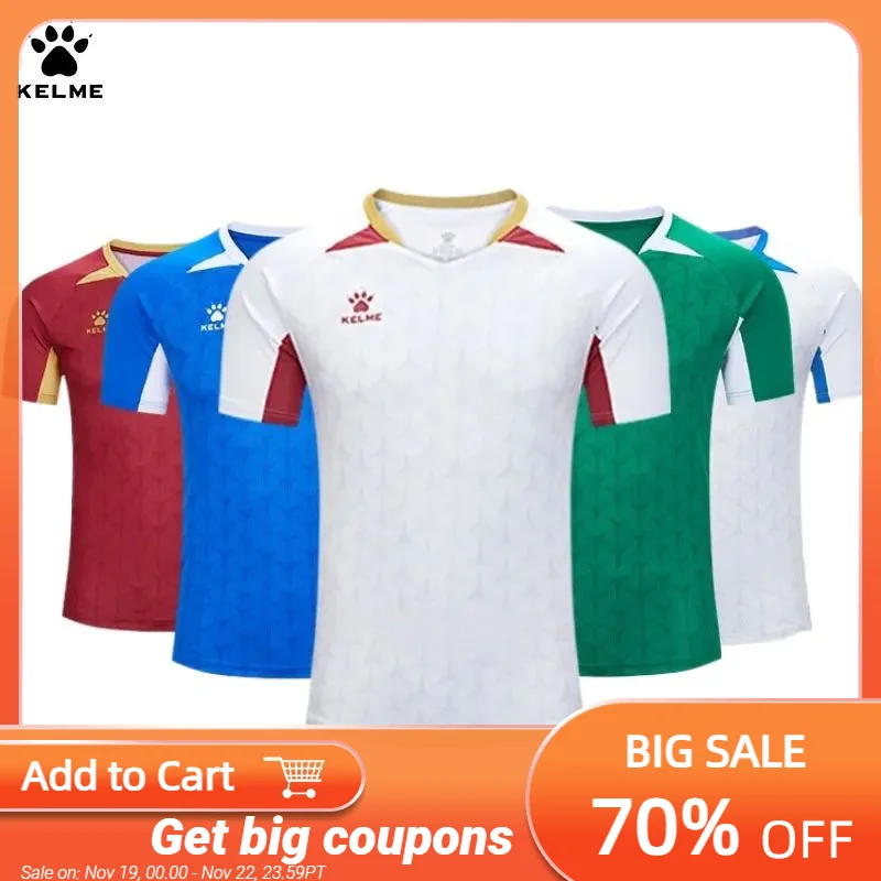 

KELME Football Shirts Adult Children Custom Match Training Team Uniforms Sportswear Short-sleeved T-Shirt