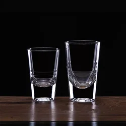 2pcs 80ml/120ml Household Baijiu Cup Vodka Whiskey Glasses Light Luxury Transparent Bullet Cup Drinkware Bar Vintage Shot Glass