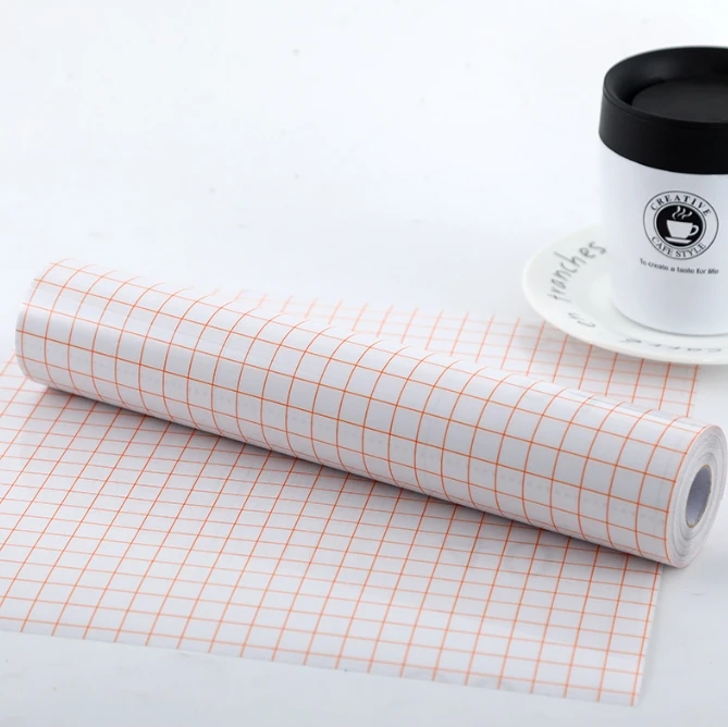 Clear Vinyl Application Transfer Paper Tape Adhesive  with 4 Color Alignment Grid for Car Wall Art Decal DIY