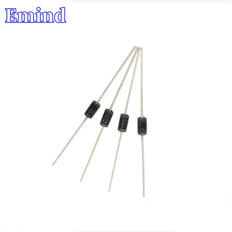 

100Pcs SR260 Schottky Diode DO-15 High Quality Diode 60V/2A/700mV@2A(Vr/Io/Vf) For 3C Digital