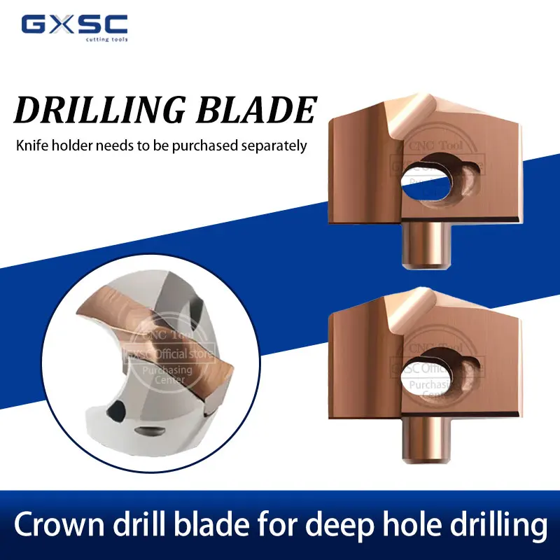 Crown Drill Blades HCD Universal Type Solid Hard Alloy Deep Hole Blade HCD10.0-HCD25.5 CNC Tungsten Steel Spade Drilling Inserts