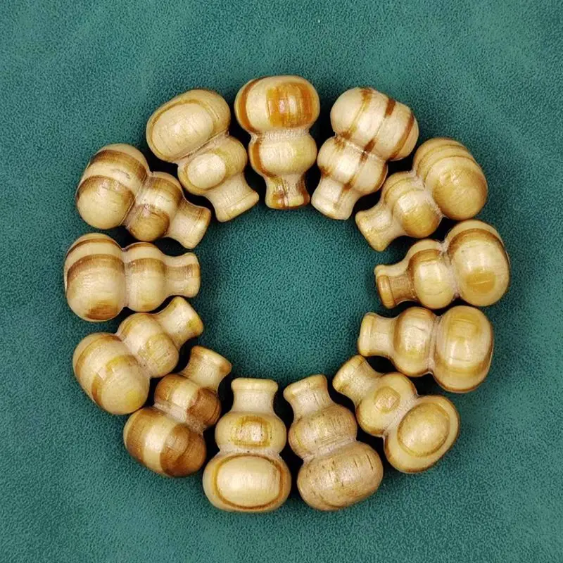 10pcs Natural Wood Coffee Color Gourd Wooden Beads For Jewelry Making Fit Necklace Bracelet Interface Beaded